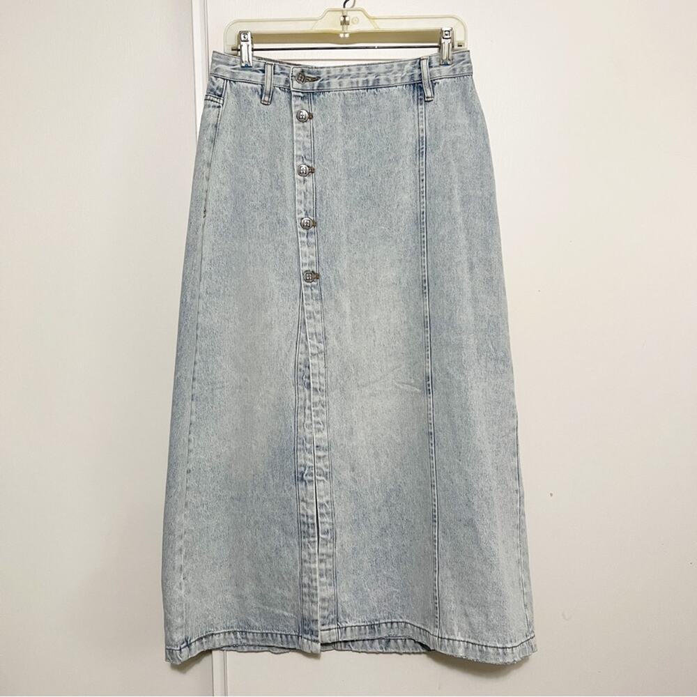 Tsubi Denim Asymmetrical Skirt 30”